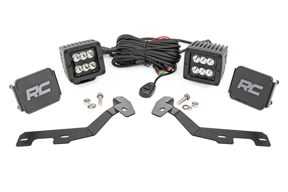 Ram 1500 LED Light Kit - Rough Country - Ditch Mount | Spot | 2